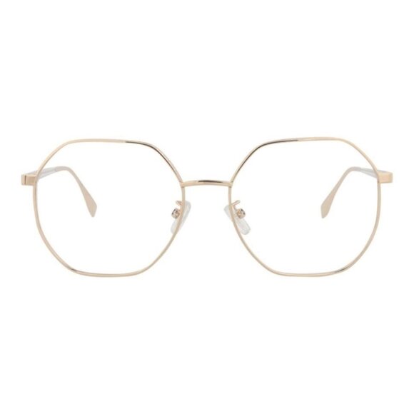 Fendi Womens Round/Oval Gold Gold Transparent Fashion Designer Eyewear - Picture 1 of 4